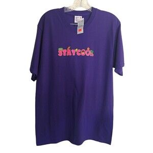 Stay Cool T-Shirt Men's Size Medium Purple Short Sleeve Zumiez Cotton